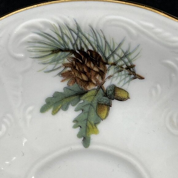 BERNADOTTE CZECH REPUBLIC WILDLIFE GROUSE ESPRESSO DEMITASSE SAUCER ONLY - Picture 2 of 6
